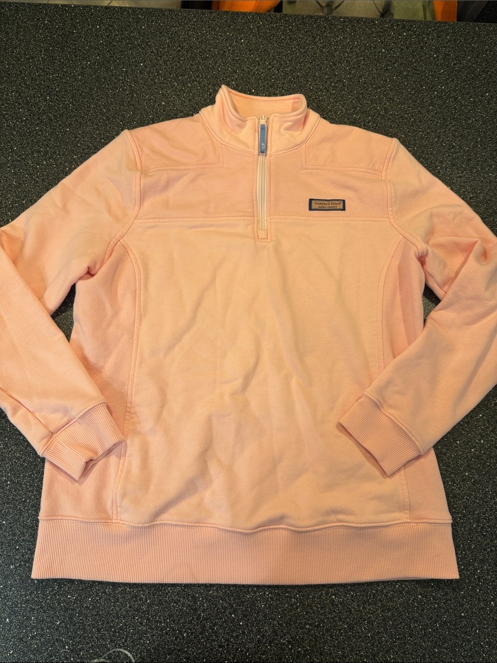 Women’s Vineyard Vines Light Pink Quarter-Zip Pullover - size medium